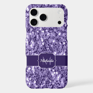 Paillettes violet ultra violet monogramme