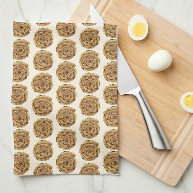 Pain Aux Raisins French Patisserie Bakery Food Kitchen Towel (Quarter Fold)