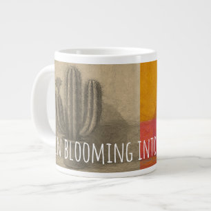 Pain blooming into light & color large coffee mug