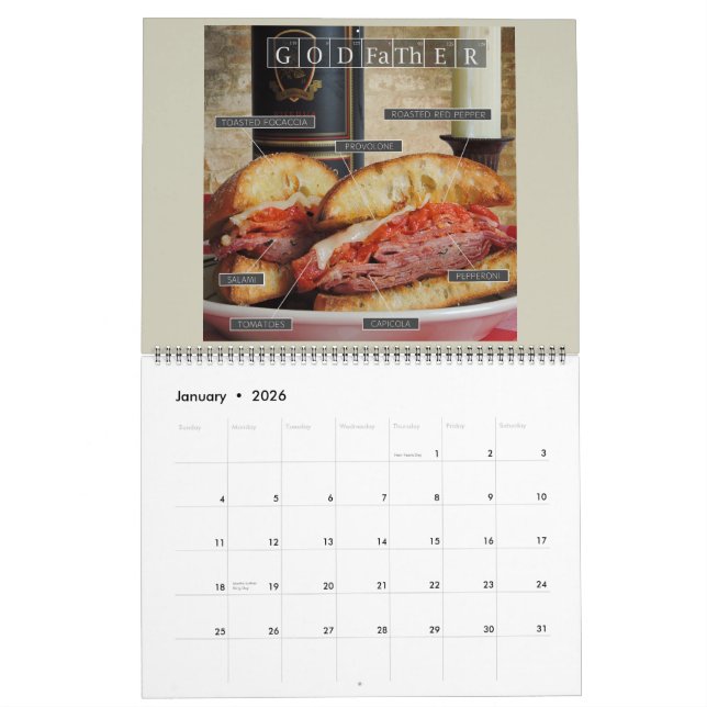Pain cassé : éléments d'un calendrier sandwich (Jan 2026)