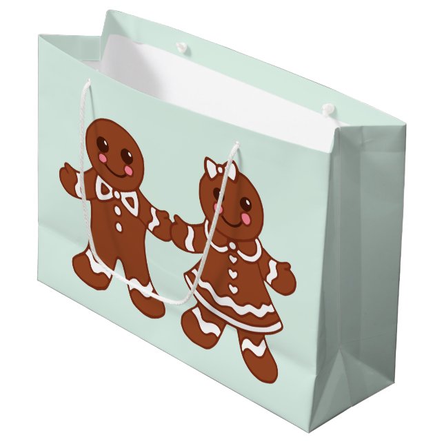 Pain d'épice Cookies Sac cadeau (Devant Angle)