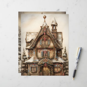 Pain d'épice Maison de Noël Papier à grattoir