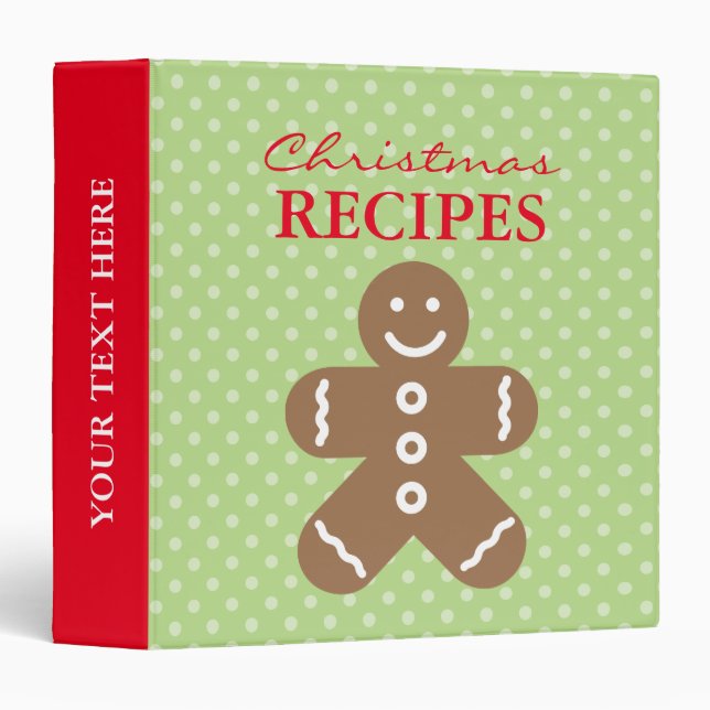 Pain d'épice Noël Recette de Noël Livre classeur (Devant/Côté)