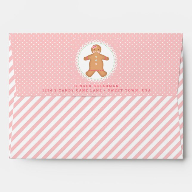Pain d'épice rose Enveloppe biscuit (Dos (Haut rabat))