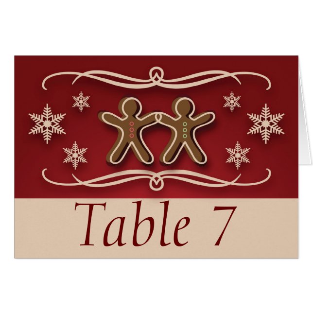 Pain d'épice Table de Noël Placer les cartes (Devant Horizontal)