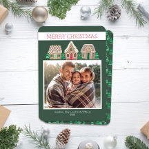 Pain d'épices - Carte photo de Noël pour la famill
