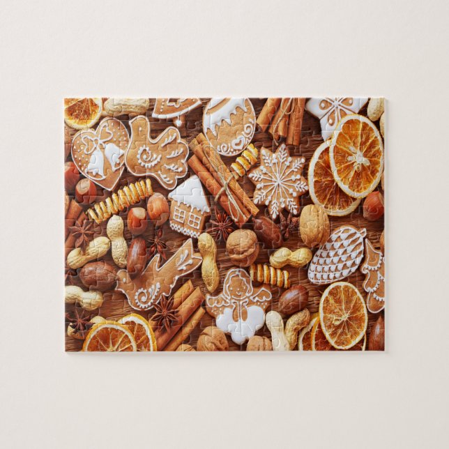 Pain d'épices de Noël et sucreries Puzzle (Horizontal)