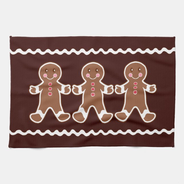 Pain d'épices de Noël Serviette de cuisine (Horizontal)