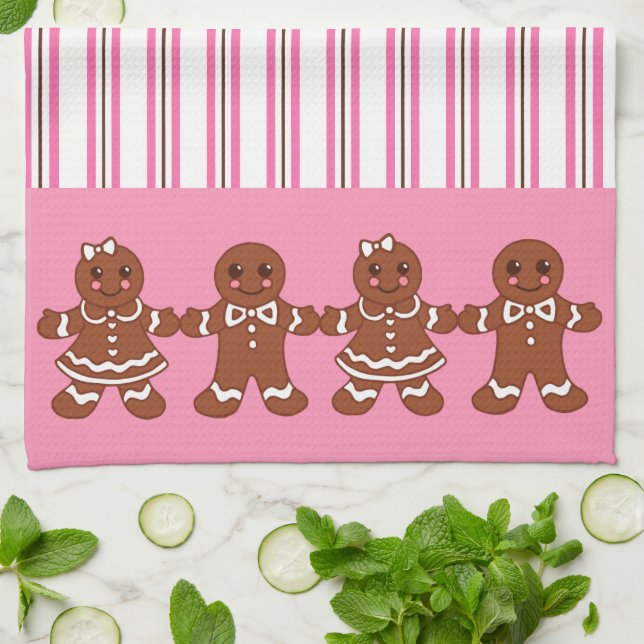 Pain d'épices de Noël Serviette de cuisine (Plié)