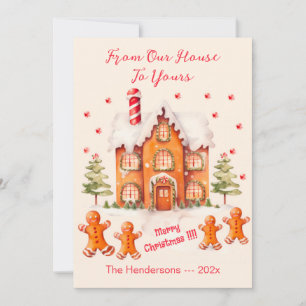 pain d'épices de notre carte de Noël de la maison