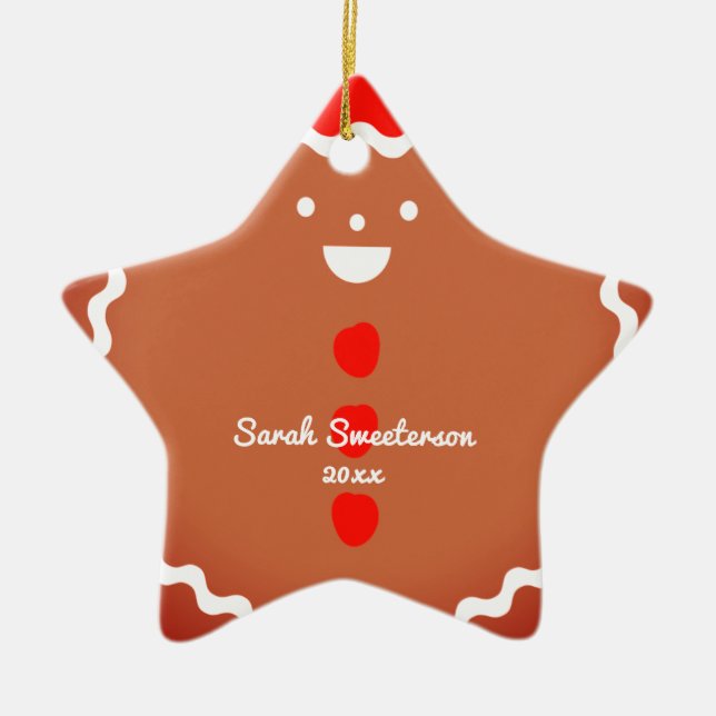 Pain d'épices étoile de Noël biscuit ornement (Devant)