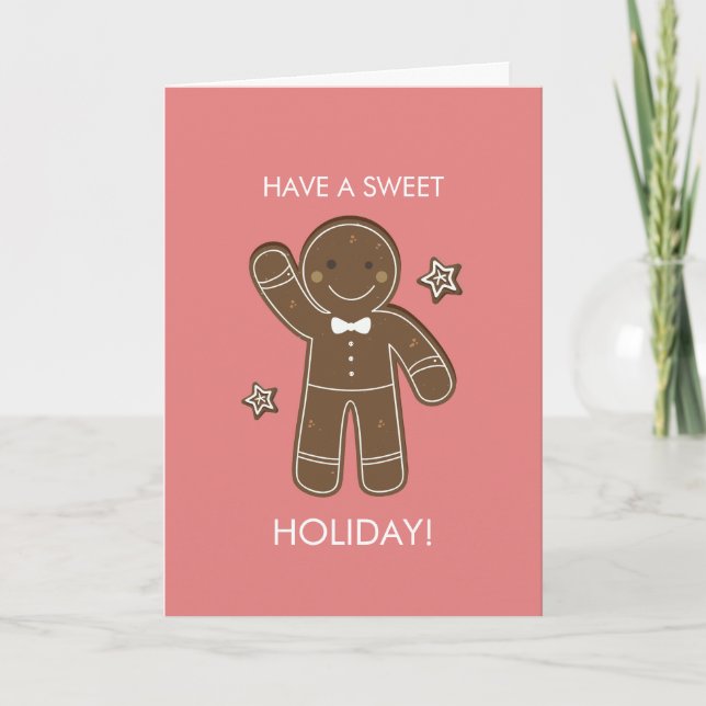 Pain d'épices Hommes Sweet Holiday Carte de voeux (Devant)