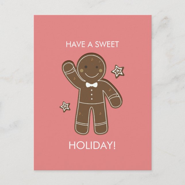 Pain d'épices Hommes Sweet Holiday Carte postale (Devant)