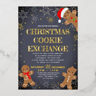 Pain d'épices Noël Cookie Exchange Invitation