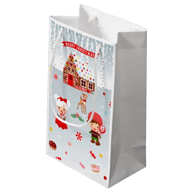 Pain d'épices Sac de papier cadeau de Noël (Dos Angle)