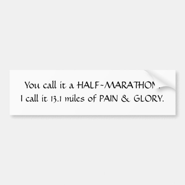 Pain & Glory - Half Bumper Sticker (Front)
