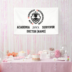 Pain, Hardship, Determination – Funny PhD Quote Banner