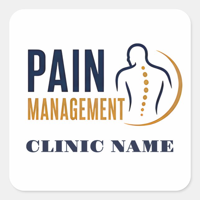 Pain Management Medical Design Square Sticker (Front)