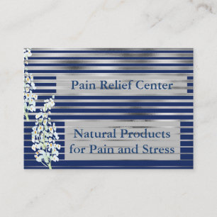 Pain Relief Centre Striped  Business Card
