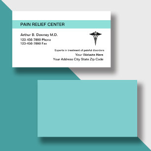 Pain Relief Medical Business Cards