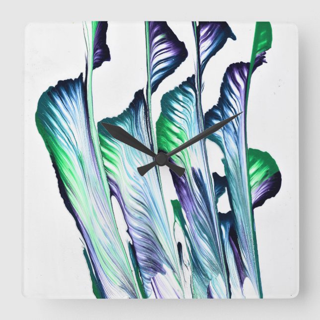 Pain Remover 1 Purple Green Abstract Wall Clock (Front)