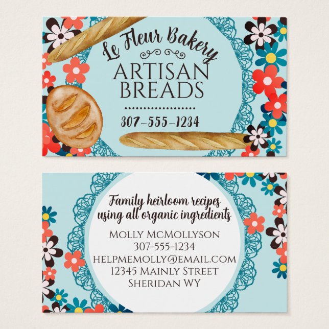 Pain rustique fleurs de pain dentelle boulangerie  (Devant & derrière)