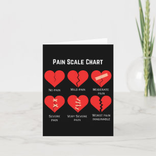 Pain Scale Chart Design For Funny Valentine's Day  Card