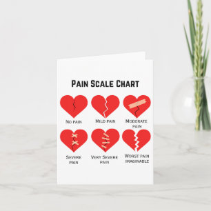 Pain Scale Chart Design For Funny Valentine's Day Card