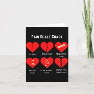 Pain Scale Chart Design For Funny Valentines Day  Card