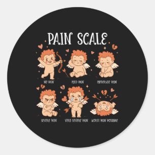 Pain Scale Cupid Pain Essment Trauma Nurse Valenti Classic Round Sticker