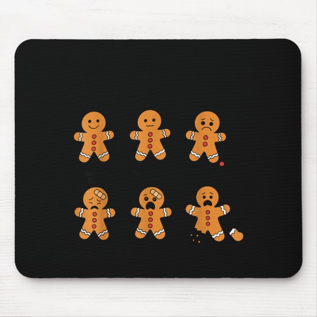 Pain Scale Funny Gingerbread Man Christmas Nurse H Mouse Pad (Front)