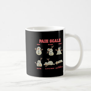 Pain Scale Funny Melting Snowman Christmas Coffee Mug