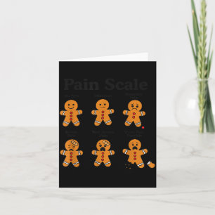 Pain Scale Gingerbread Man Funny Nurse Christmas I Card