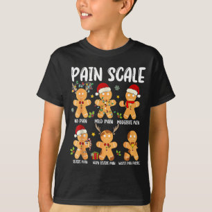 Pain Scale Gingerbread Trauma Nurse Christmas Nurs T-Shirt