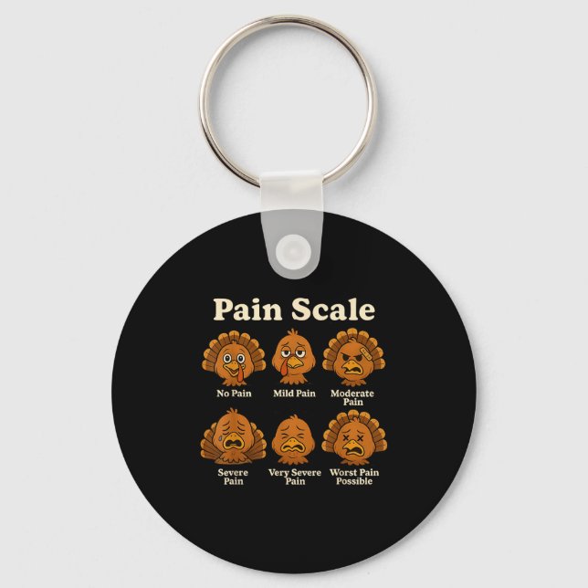 Pain Scale Pumpkin Pain Essment Trauma Nurse Hallo Keychain (Front)
