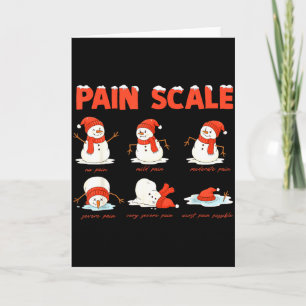 Pain Scale Snowman Funny Nurse Christmas Icu Nurse Card