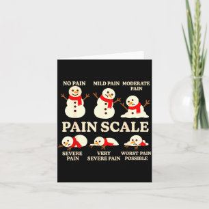 Pain Scale Snowman Funny Nurse Christmas Icu Nurse Card