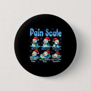 Pain Scale Snowman Healthcare Worker Pain Essment  2 Inch Round Button