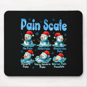 Pain Scale Snowman Healthcare Worker Pain Essment Mouse Pad