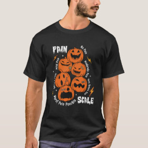 Pain Scale Spooky Pumpkin Fall Halloween Trauma Nu T-Shirt