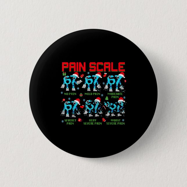 Pain Scale Steal A Six Seven Brainrot Italian Funn 2 Inch Round Button (Front)