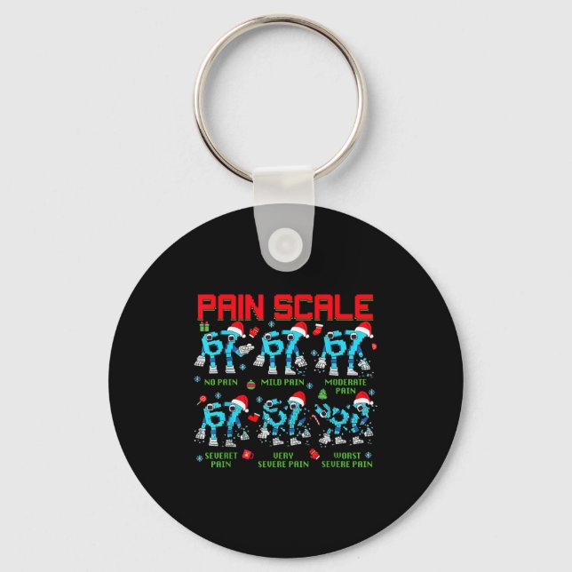Pain Scale Steal A Six Seven Brainrot Italian Funn Keychain (Front)