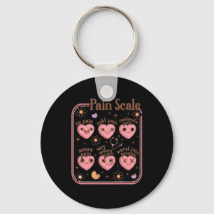 Pain Scale Valentine Funny Christmas Icu Nurse Hol Keychain