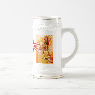 Pain Star Sin Red Tribal Logo Mug