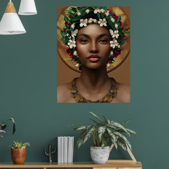Pain to Power | African-American Queen Poster (Living Room 1)