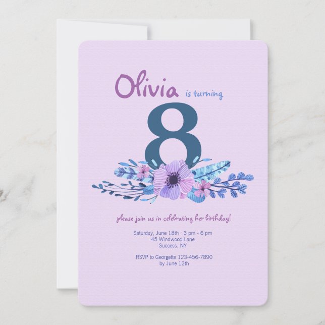 Painsies in Pink Invitation (Front)