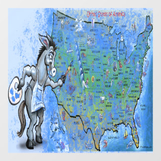 Paint America Blue Window Cling