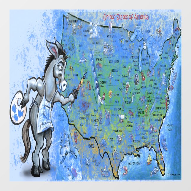 Paint America Blue Window Cling (Sheet)