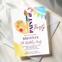 Paint and party art themed party template
