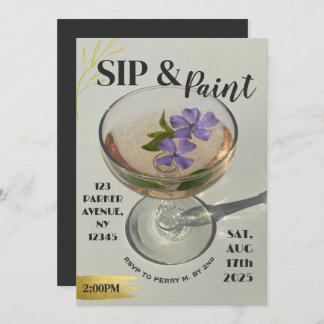 Paint And Sip Invitation Girls Night In